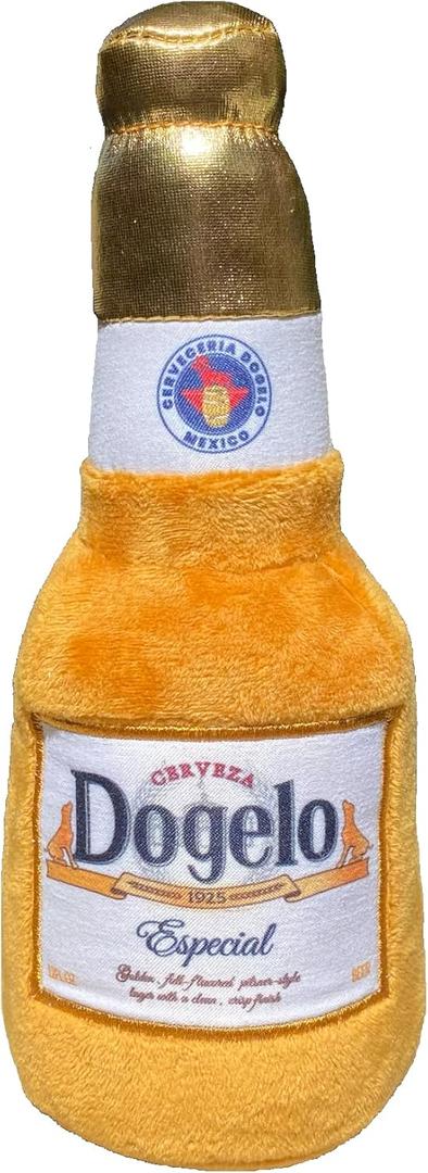 Dogelo Plush Toy - Funny Alcohol Dog Toy - Cool Puppy Toys - Stuffed Beer Dog Toy for Large and Small Dogs - Dog Accessories - Puppy Supplies