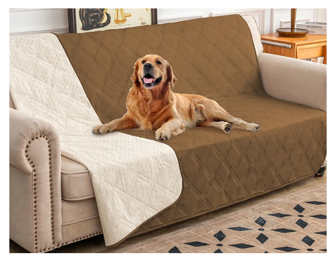 Ameritex Waterproof Dog Bed Cover Pet Blanket with Anti-Slip Back for Furniture Bed Couch Sofa, 30"x70", Brown