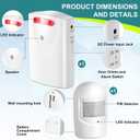 Qualirey Driveway Alarm Wireless Outside Motion Sensor Alarm with Receiver Weatherproof Infrared Sensor, Indoor Home Security Business Alert System Detector(Style 2)