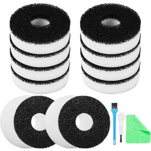 Filter Replacement Compatible with Biorb Aquariums(10 Piece of Carbon Foam, 10 Piece of Regular Foam, 2 Cleaning brushs and 1 Piece Cleaner pad)