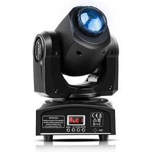 U`King LED Moving Head Light 25W DJ Lights Stage Lighting with 8 GOBO 8 Color by DMX-512 and Sound Activtaed Control Spotlight for Disco Parties Wedding Church Live Show KTV Club (Black-1 piece)