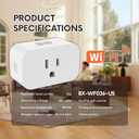 BXST Smart Plug, WiFi Smart Plugs Work with Alexa and Google Home, 15A/1800W Max, Smart Outlet Timer with APP Remote Control, Voice Control, 2.4GHz Wi-Fi, No Hub Required, CE FCC Listed (1, White)