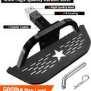 Hitch Step for 2" Hitch Receiver, 8 inch Drop Tow Hitch Step Steel Construction Bumper Protector for Truck/Car/SUV Vehicles 500lbs Maximum Load