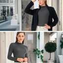 DAVID ARCHY Women's Long Sleeve Modal Soft Bodysuit Going Out Tops for Women (Gray)