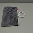 USB Plug-in Heating Pad for Travel Warmth Outdoors, Non-Rechargeable Small Heated Pad 5V Heat Therapy for Pain Relief Abdomen Cramps, 3 Heat Settings & Auto Shut Off (12"x 12") Grey