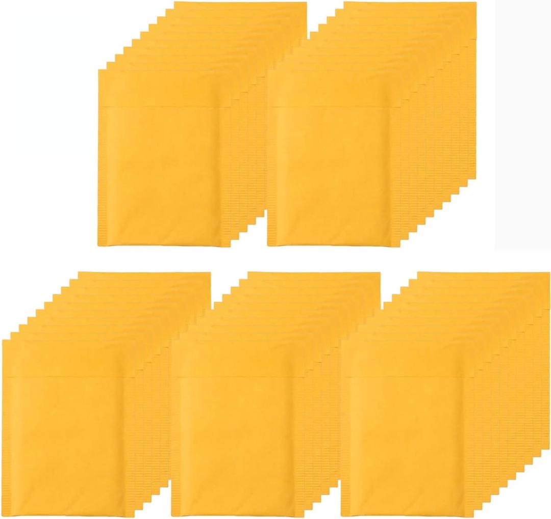 Acrux7 5 x 7" Bubble Mailers, Padded Mailing Envelopes 50 Pack, Kraft Bubble Mailers Self Seal Padded Envelopes with Peel-N-Seal, Heavy Duty Tear and Lightweight, Christmas Gifting Envelopes