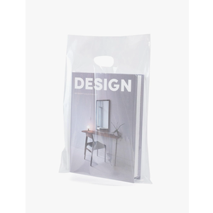 100 Clear Plastic Bags With Handles 9"x12" Perfect for Merchandise And Retail 1.5Mil Thick Clear Gift Bags With Handles