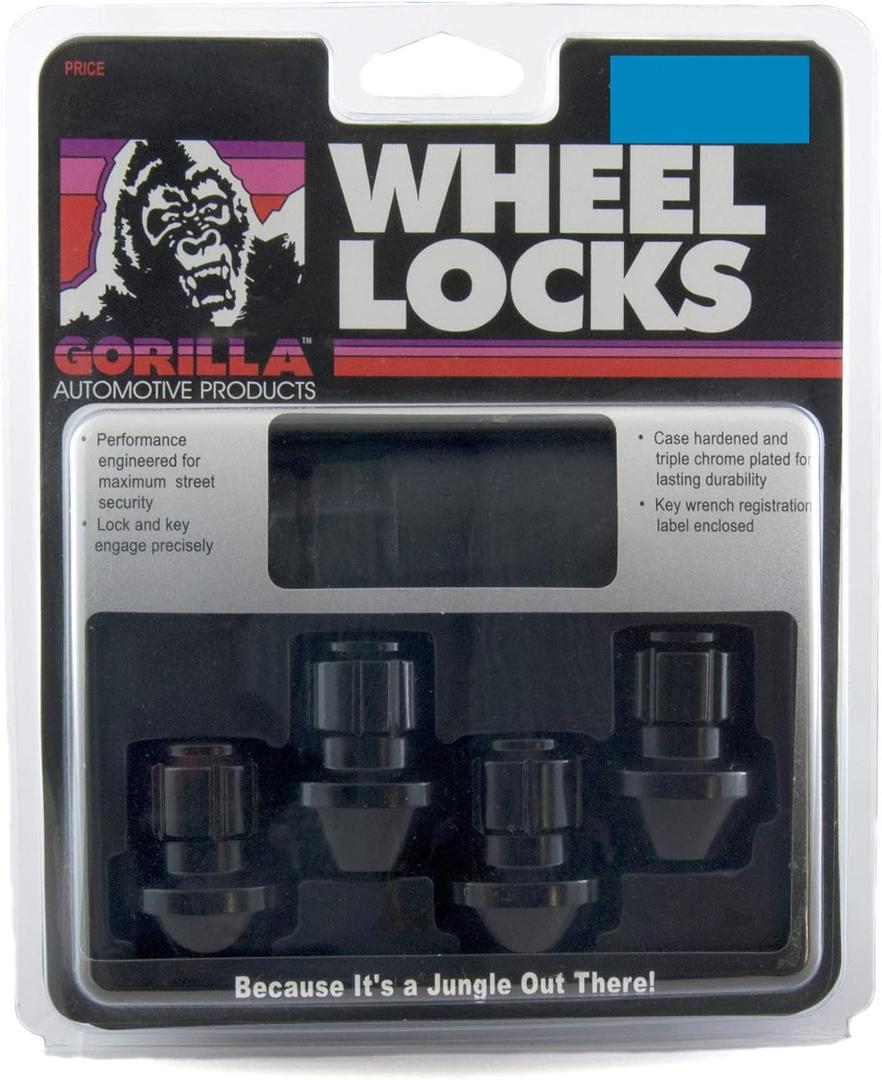Gorilla Automotive 96641BDX Black Factory Style Wheel Lock Set (14mm x 1.50 Thread Size, 4-Pack)