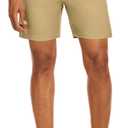 PULI Men's Golf Dress Shorts Flat Front Hybrid 7 Inch Lightweight Quick Dry Chino Casual with Pockets (Beige)