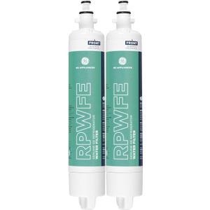 GE RPWFE2PK RPWFE Refrigerator Water Filter Certified to Reduce Lead, Sulfur, and 50+ Other Impurities, Replace Every 6 Months for Best Results, Pack of 2, 2 Count (Pack of 1), White