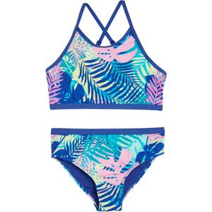 Lands' End Girls' Swim UPF 50+ Adjustable Strap Bikini Set (X-Small, Blue)