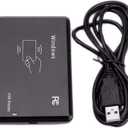 HiLetgo 125Khz EM4100 USB RFID ID Card Reader Swipe Card Reader Plug and Play with Cable First 10 Digit (Only Read 125kHz ID Card, Cannot Read IC Card See Product Pictures)