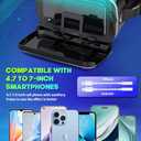 VR Headset with Built-in Headphones, 120 FOV Aspheric Lenses for 4.7-7" Smartphones, 3D VR Glasses Adjustable Focus/IPD, Compatible iPhone Android