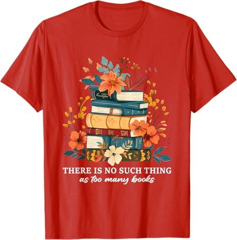 Book Lover Librarian Reading Library Readers T-Shirt, Large