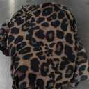 Milumia Women's Leopard Print Mini Dress Y2k Bell Long Sleeve Cheetah Short Dresses Going Out Party Clubbing Outfits (X-Large, All Brown)