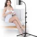 Ipad Tripod Stand, Gooseneck 65" Height Adjustable Floor Stand with 360° Rotating iPad Tripod Mount for iPhone,iPad pro,Kindle and All 4.512.9 Inch Tablet and Phone