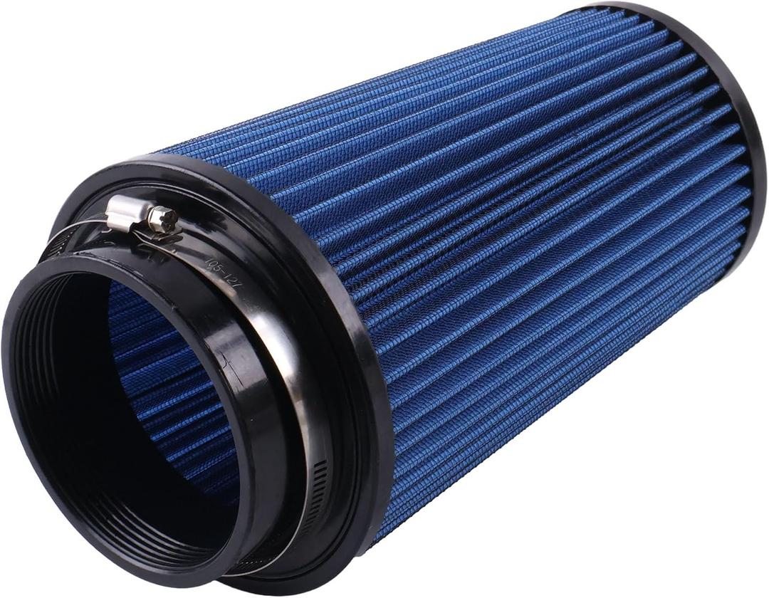DVPARTS 4" Blue Replacement Washable/Reusable Oiled Cold Air Intake Filter DP0235 Compatible with All Rudy's 4" Intakes