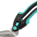 C.JET TOOL 10" Heavy Duty Carpet Cutter, Industrial Scissors, Multipurpose, Professional Soft Grip Stainless Steel (Turquoise)