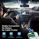 Wireless CarPlay Adapter for Apple Devices 2025 Upgrade, Converts Wired CarPlay to Wireless Dongle Plug and Play Easy Use Fast Stable Connection Control for iPhone iOS 10+ Mini Design for Cars Black