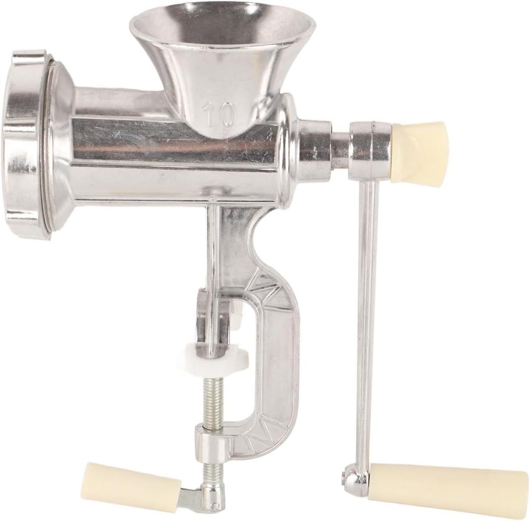 Manual Meat Grinder with Tabletop Clamp, Cast Iron Heavy Duty Sausage Maker, Food Processor for Home Use Fast and Effortless for All Meats