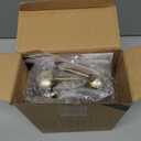 Vine Creations Clear Glass Soap Dispenser, 2 Pack Kitchen Soap Dispenser Set with Stainless Steel Pump, 16 oz Dish Soap and Hand Soap Dispensers for Bathroom with Waterproof Labels (Clear Bottle / Brushed Brass Pump)