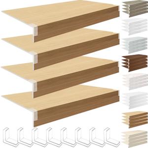 Wire Shelf Cover 4 Pcs, 12x38,, Laundry Shelves, Durable Removable Closet Decoration (Not Wood) Shelf Liners for Ofiice Home Kitchen, Log Color Wire Shelf Cover 4 Pcs, 12x38,, Laundry Shelves, Durable Removable Closet Decoration (Not Wood) Shelf Liners for Ofiice Home Kitchen, Log Color