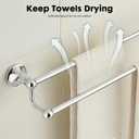 Antique Bathroom Double Towel Bar Chrome, 24 Inch Towel Racks for Bathroom Wall Mounted,Bathroom Towel Holder,Bathroom Two Towel Hanger Rod