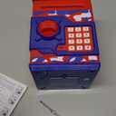 ATM Piggy Bank for Boys Girls, Vcertcpl Mini ATM Coin Bank Money Saving Box with Password, Kids Safe Money Jar for Adults with Auto Grab Bill Slot, Great Gift Toy Bank for Kids (Camouflage Red Blue)