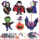 Fennoral 12 Pack Halloween Craft Kit for Kids Make You Own Poke in Arts and Crafts DIY for Kids Boys Girls Party Supplies Halloween Decoration