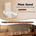 Acrylic Easel DisplayPlate Stand for DisplayAdjustable Clear Display Holder for 7" to 12" Platter, Book, Card, Frame, Picture, Artwork, Plaque ( Large-1pc 7"-12")