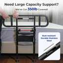 C5 Pro Bed Rails for Elderly Adults Safety - Foldable Bed Assist Rail with Adjustable Height, Bed Cane with Non-Slip Wider Handrail