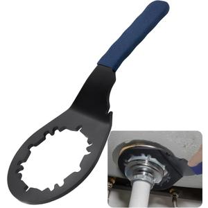 Universal Sink Drain Wrench for Loosen Tighten Strainer Locking Nut Fits All 4-, 6- and 8-tab, Toilet Bathroom Kitchen Sink Wrench