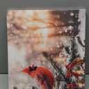 XINCEYWJ Winter Christmas Cardinal Wall Art Decor, Winter Canvas Art Prints Framed, Cottagecore Farmhouse Winter Xmas Cardinal Pictures Wall Decorations for Home Bedroom Living Room, 11x14 Inches