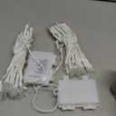 Outdoor String Lights with Timer - Battery Operated 18ft 50 LED White Wire for Indoor/Outdoor Wedding Party Garden Home, Waterproof, Warm White, 2 Pack