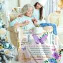 ZWERIVP 80th Birthday Gifts for Women, Best Present for 80 Year Old Woman Birthday, 1946 Present for Women Mom, Happy 80yr Bday Gifts Ideas, 80th Woman Bday Decorations Throw Blanket 50"X60"