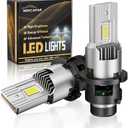Upgraded D2S D2R LED Bulbs,30000LM +600% Brightness,6500K Cool White,150W High Power,Plug and Play,High and Low Beam,LED Fog Light Bulbs,Pack of 2