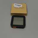 Linoutx Digital Alarm Clock, Battery Operated Desk Clock with 3 Bells, Small and Light Travel Clock with Temperature, Portable Clock with Humidity, Snooze, 12/24H Display for Heavy Sleepers (Black)