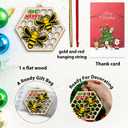 Bee Ornament for Christmas Tree, Honeycomb Xmas Hanging Ornaments, Animal Insect Bumblebee Decor, Beekeeper Gifts, Gift for Bees Lovers, Girls, Women, Kids, Friends, Honey Bees Keepsake, Bee Merry