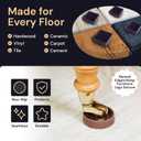 CasterMaster Chair Leg Floor Protectors & Furniture Sliders - 2 Inch, Round Brown, 4 pcs Non Slip Furniture Pads for Hardwood Floors, Noise Reduction Rubber Grippers, Couch Stoppers, Feet Coasters