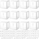 Thyle 12 Pcs Transparent Balloon Boxes Clear Balloon Boxes with 99 Letters for Baby Shower Gender Reveal Grad Birthday Party Bridal Wedding Anniversary Backdrop Decoration (White)