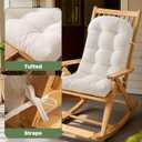 Outdoor Adirondack Chair Cushion, Water-Repellent & Fade-Resistant Patio Cushion, Thick High-Density Padding with Non-Slip Straps, All-Weather Replacement Cushion for Outdoor Furniture, 44 inches x 19 inches x 4 inches
