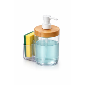 Clear Soap Dispenser with sponge holder