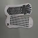 Lux Dual Grip Socks - Soccer Grip Socks for Men and Women. GripArray Performance & Comfort (Large, White)