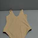 REORIA Butsmooth Womens Sexy Deep V Neck Backless Sleeveless Double Lined Thong Bodysuits for Going Out (Small, Nude)