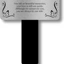 Memorial Plaque for Mom - Elegant Silver Aluminium Grave Marker with Black Acrylic Stake - Remembrance Garden Sign - Bereavement Gift