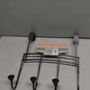 Spectrum Over the Door Hooks Coffee Brown Metal Hanging Hook Rack for Kitchen Bathroom Closet Laundry Organization, Heavy Duty Behind the Door Hook Coat Hanger Towel Rack Doors Up To 1.75” Thick