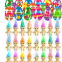 Holydeck 24 PCS Prefilled Easter Eggs with Mini Toys Inside Vintage Lucky Dolls Action Figures for Kids Boys Girls Easter Basket Stuffers Party Favors Easter Egg Fillers Hunt