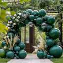 Double Stuffed Dark Green Balloon Arch Kit Different Sizes Emerald Green Balloons for Graduation Baby Shower Bachelorette Bridal Wedding Birthday Jungle Party Decorations