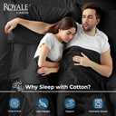 Royale Linens 100% Organic Cotton Full Flat Sheet Only - Super Soft - Percale Top Sheets - Full Flat Sheet Sold Separately - Breathable, Cool & Crisp Black Sheets Only (81" x 96", Black)