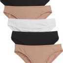 GAP Women's 5-Pack Organic Stretch Cotton Bikini (True Black Multi) S